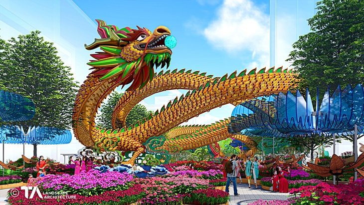 Đại cảnh “Nhất đại Thăng Long” với diện tích bao phủ hơn 1.000m2  - Ảnh: BTC